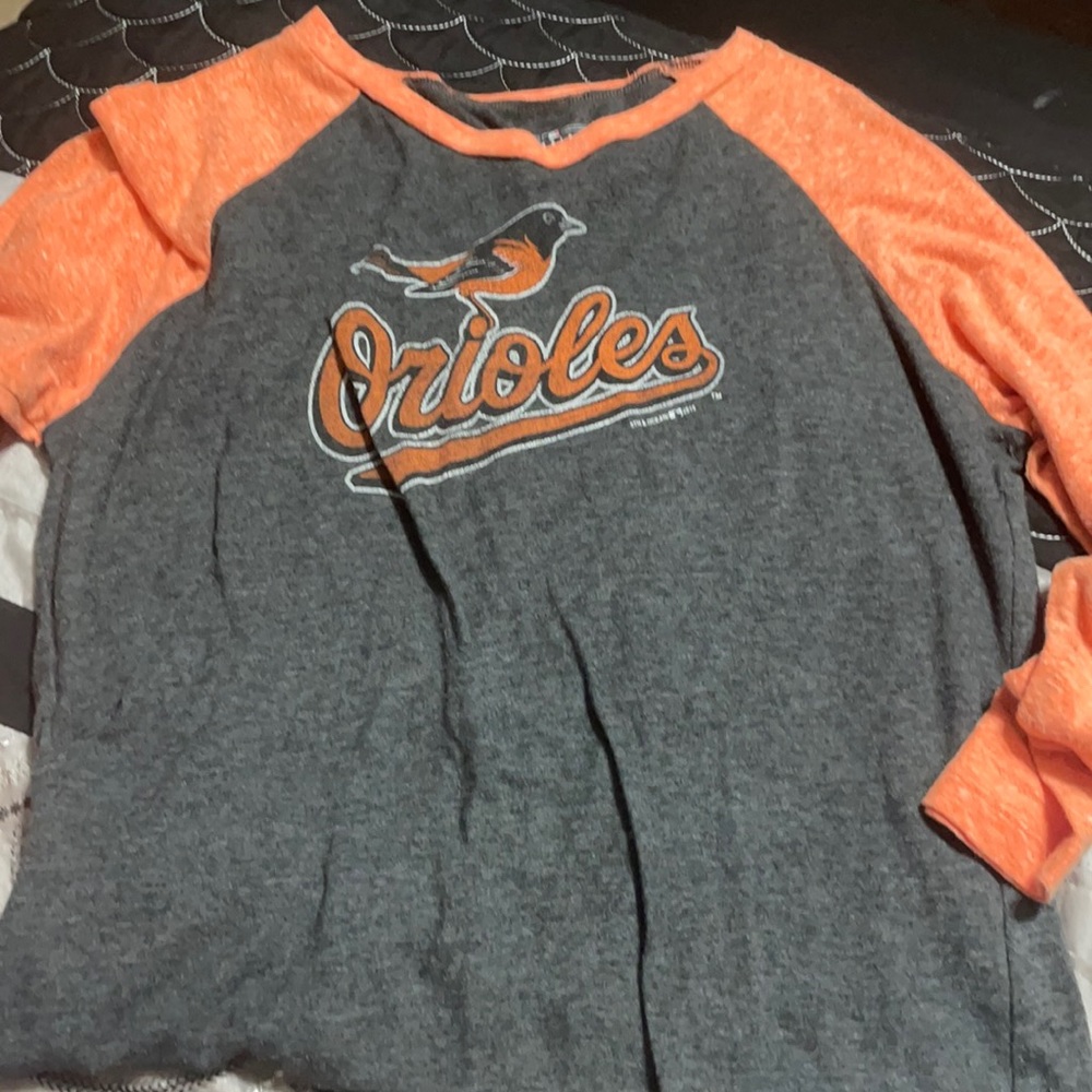 Baltimore Orioles -Distressed 3/4 length shirt